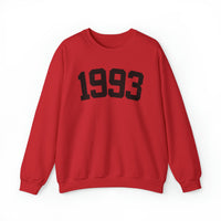 1993 Sweatshirt, 1993 College Style 1993 Year Sweatshirt, 1993 Birthday Shirt, 1993 Birthday Gift, 30th Birthday Sweatshirt, Gift for Her