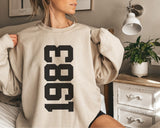 1983 Sweatshirt, 1983 College Style 1983 Year Sweatshirt, 1983 Birthday Shirt, 1983 Birthday Gift, 40th Birthday Sweatshirt, Gift for Her