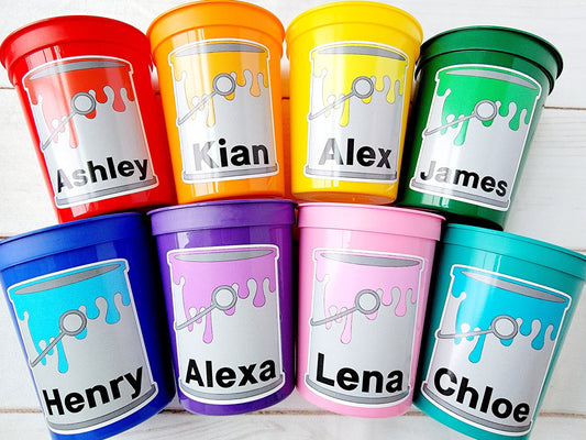 ART PARTY CUPS - Art Painting Party Favor Cups Paint Party Favors Art Party Cups Art Party Treat Cups Painting Party Favor Art Party Favor