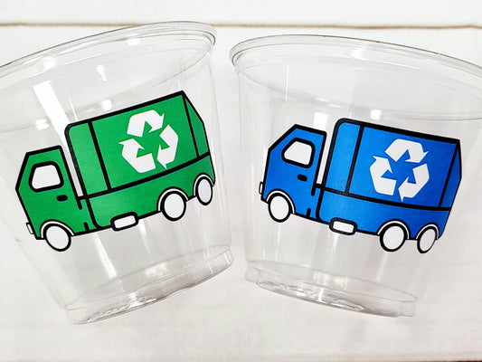 GARBAGE TRUCK PARTY Cups - Garbage Truck Treat Cups Garbage Truck Party Favors Garbage Truck Birthday Favors Trash Garbage Birthday