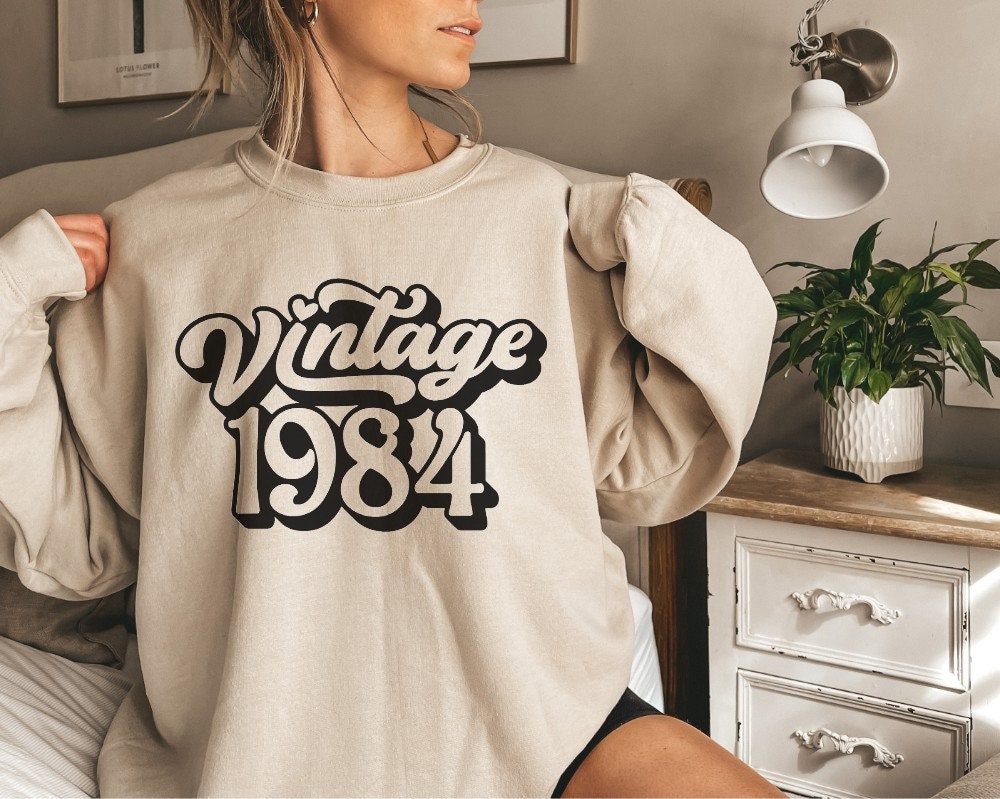 1984 Sweatshirt, 1984 College Style 1984 Year Sweatshirt, 1984 Birthday Shirt, 1984 Birthday Gift, 40th Birthday Sweatshirt, Gift for Her