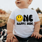One Happy Dude Tshirt, One Happy Dude First Birthday Shirt, One Happy Dude Birthday Shirt, Kid Smiley Face Shirt, 1st Birthday Shirt, Boy