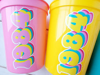 40th PARTY CUPS - Best of 1983 40th Birthday Party 40th Birthday Favors Vintate 1983 40th Party Decorations 1983 Birthday 80's Party Cups