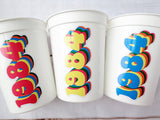 40th PARTY CUPS - Best of 1985 40th Birthday Party 40th Birthday Favors Vintage 1985 40th Party Decorations 1985 Birthday 80's Party Cups