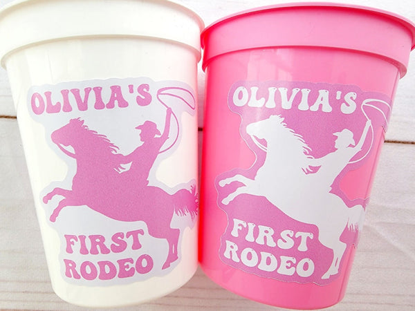 Cowgirl First Rodeo Cups Cowgirl Let's Go Girls Cups Rodeo Party Cups Cowgirl Birthday Party Cups Cowgirl Favors Cowgirl First Birthday Cups
