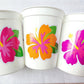 LUAU PARTY CUPS -Aloha Party Cups Luau Party Decoration Hibiscus Party Cups Luau Baby Shower Tropical Party Decorations Luau First Birthday
