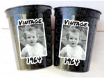 Custom Plastic Cups with Picture Personalized Cups Personalized 60th Birthday Cups Vintage 60th Cups 1964 Custom Face Party Cups Decorations