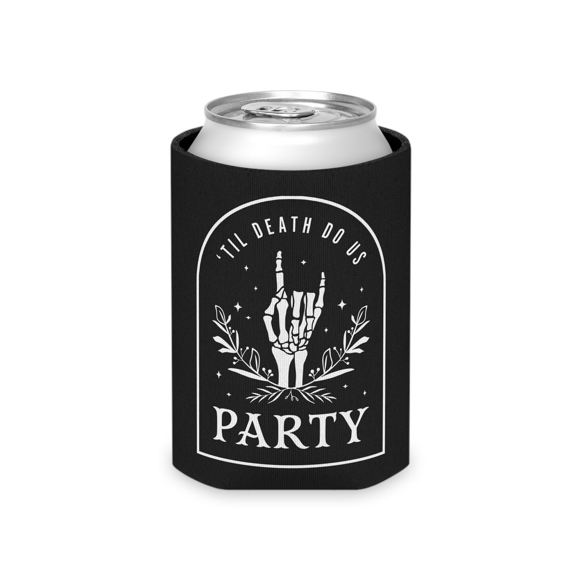 Til Death Do Us Party Can Coolers, Bride or Die Can Cooler, Bride or Die Bachelorette Party Favor, Funny Bridal Party Favors, Halloween Bach