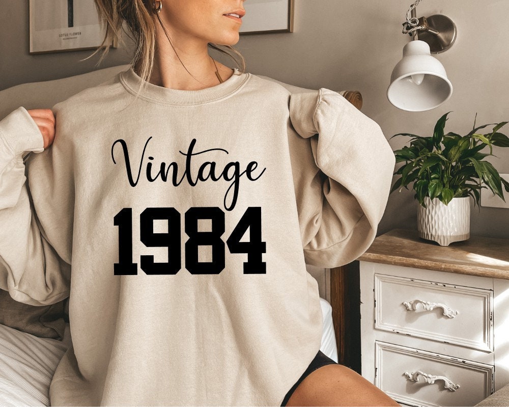 1984 Sweatshirt, 1984 College Style 1984 Year Sweatshirt, 1984 Birthday Shirt, 1984 Birthday Gift, 40th Birthday Sweatshirt, Gift for Her