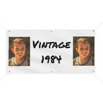 Custom Face Party Banner, Personalized Face Party Banner, 1984 Birthday Banner, Vintage 1984 Banner, Custom Vinyl Banner, 40th Party Banner