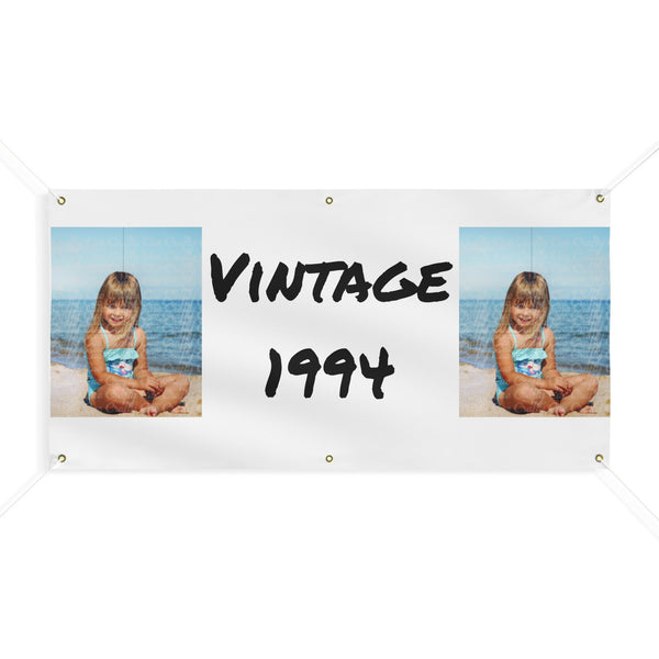 Custom Face Party Banner, Personalized Face Party Banner, 1994 Birthday Banner, Vintage 1994 Banner, Custom Vinyl Banner, 30th Party Banner