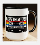 40th BIRTHDAY MUG 40th Party Decorations 40th Party Favors 40th Birthday Gift Cassette Tape Mug Best of 1984 Birthday Vintage 1984 - 15oz
