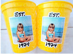 Est 1974 Custom Plastic Party Cups Personalized Birthday Custom Face Party Decorations Personalized 50th Birthday Cups Vintage 50 Cups 1974
