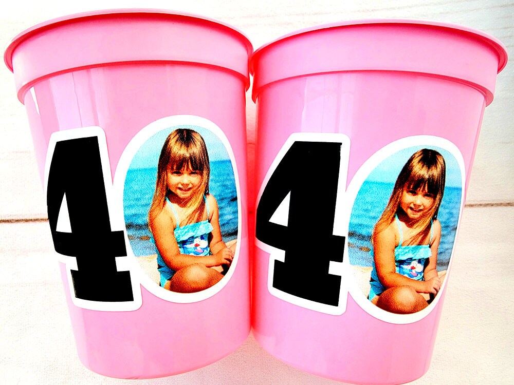 Custom Plastic Party Cups Personalized Party Cups Personalized 30th Birthday Cups Vintage 30th Cups 1994 Custom Face Party Cups Decorations