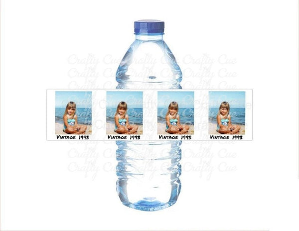 Custom Water Bottle Labels Personalized Photo Bottle Labels, 30th Birthday Party, 90s birthday party decoration, Best of 1994, 1994 Birthday