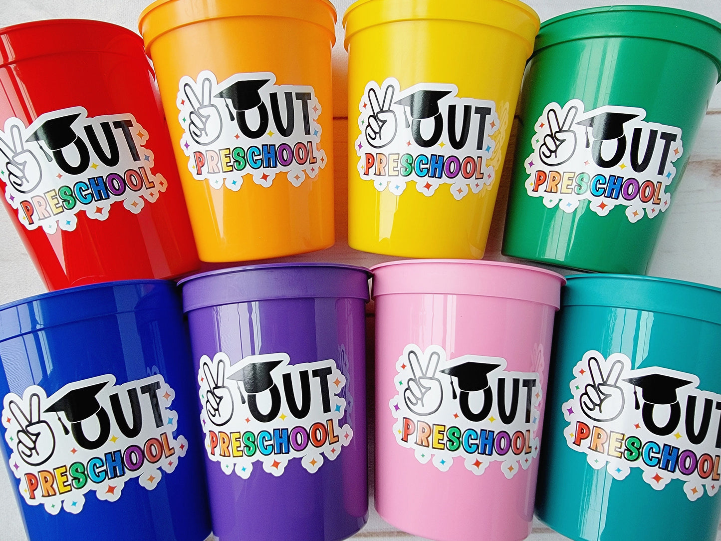 PRESCHOOL GRADUATION CUPS Preschool Graduation Cups Preschool Cups Graduation Party Reusable Cups Party Favors Pre-K Party Cups Pre-school