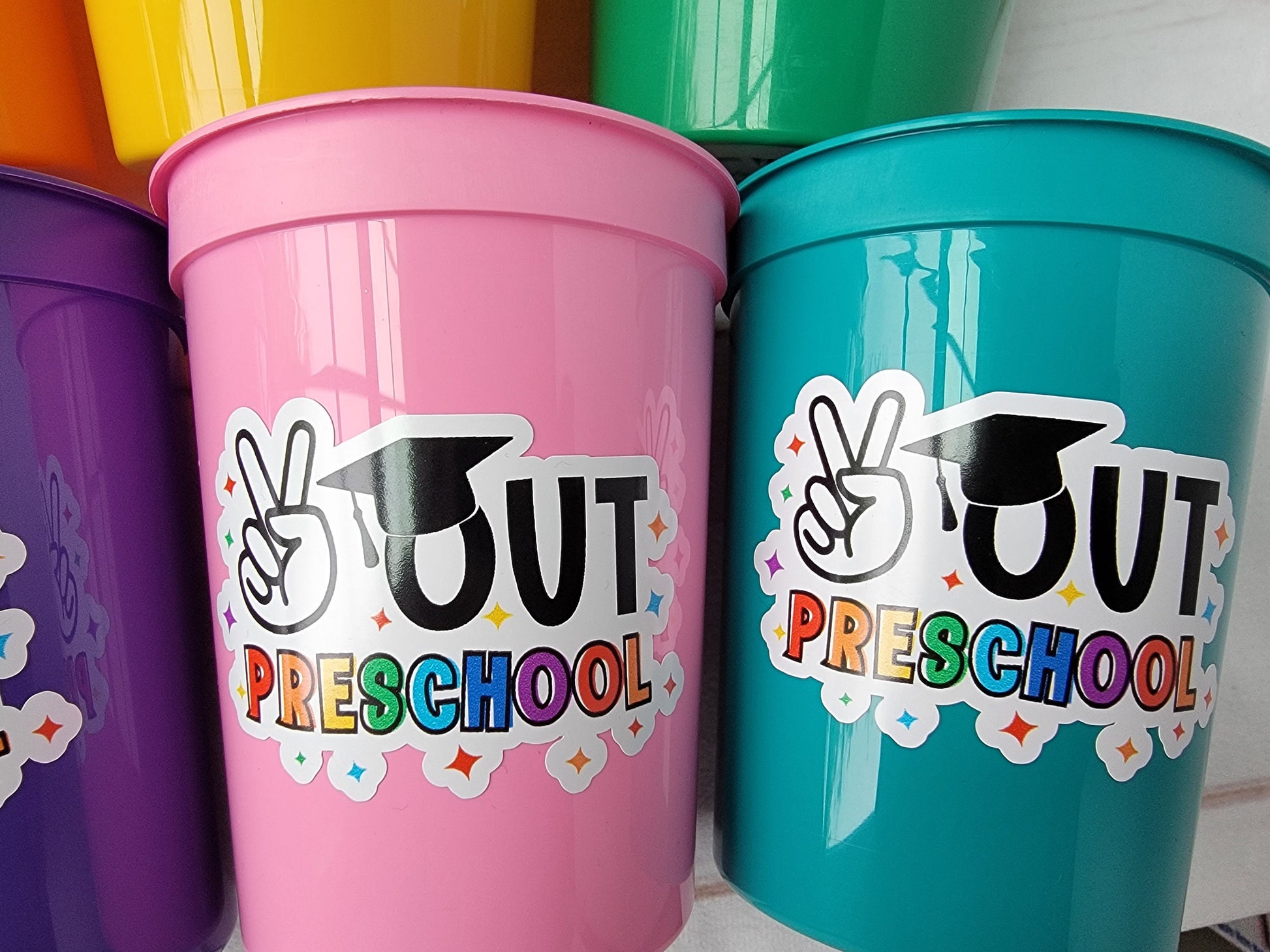 PRESCHOOL GRADUATION CUPS Preschool Graduation Cups Preschool Cups Graduation Party Reusable Cups Party Favors Pre-K Party Cups Pre-school