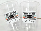 40th BIRTHDAY PARTY Cups - 40th Birthday Party cups, 40th Birthday Party, Best of 1984 Birthday, Vintage 40th Birthday, 1984 Party Cups