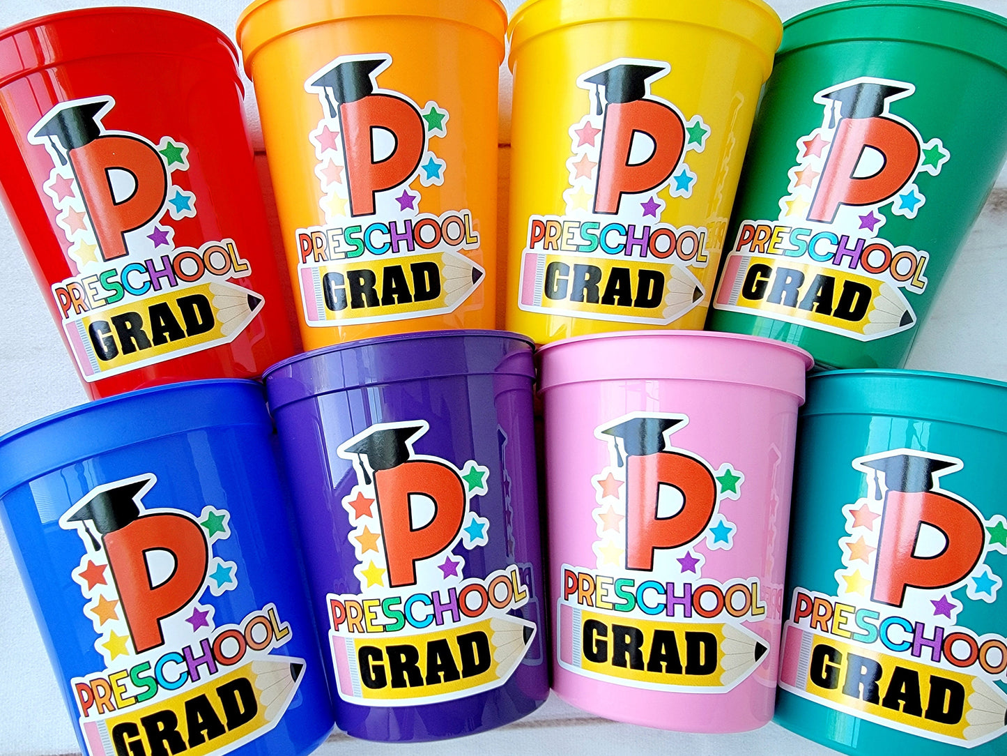 PRESCHOOL GRADUATION CUPS - Preschool Graduation Cups 2023 Preschool Cups Graduation Party Reusable Cups 2023 Party Favors Pre-K Party Cups