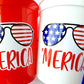 4th of July Party Cups July 4th Sunglasses Cups USA Party Cups 'Merica Cups Independence Day Party Decorations 4th of July Party Decorations