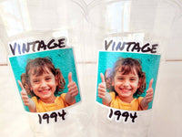 Custom Plastic Party Cups Personalized Party Cups Personaized 30th Personalized 40th Birthday Cups 1984 Custom Face 1994 Vintage 40th Cups