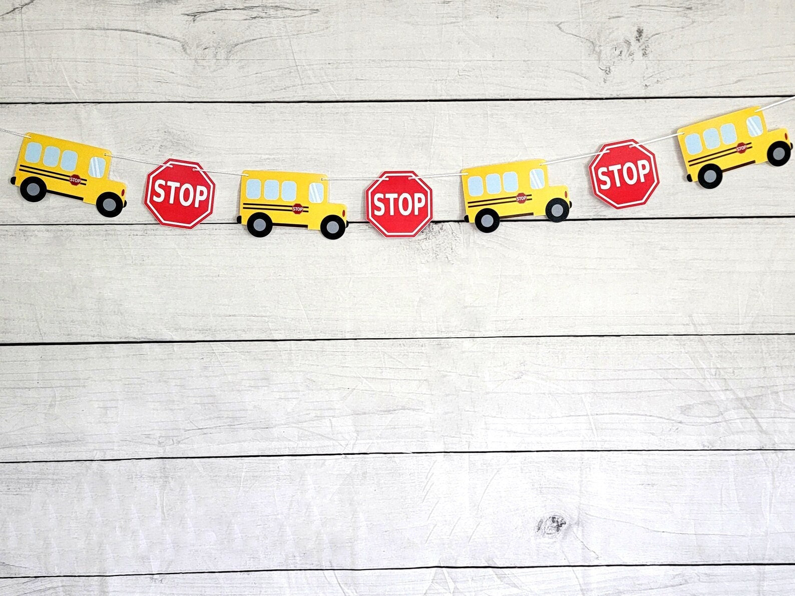 School Bus Garland, School Bus Banner, School Bus Birthday, School Bus Decorations, Back To School, Teacher Banner, Teacher Decoration