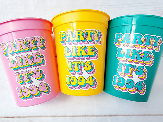 30th PARTY CUPS - Best of 1995 40th Birthday Party 0th Birthday Favors 30th Party Cups 30th Party Decorations 1995 Birthday 90's Party Cup