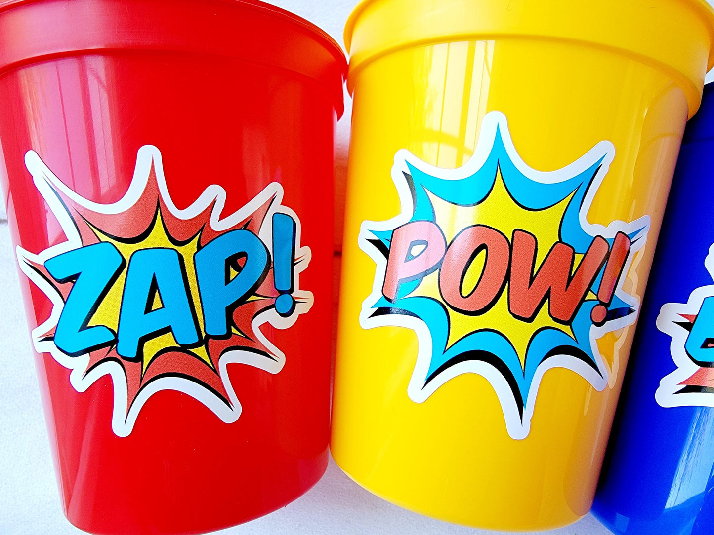 SUPERHERO PARTY CUPS - Superhero Cups Superhero Birthday Superhero Party Superhero Decorations Superhero Party Favors Superhero Cup Favors