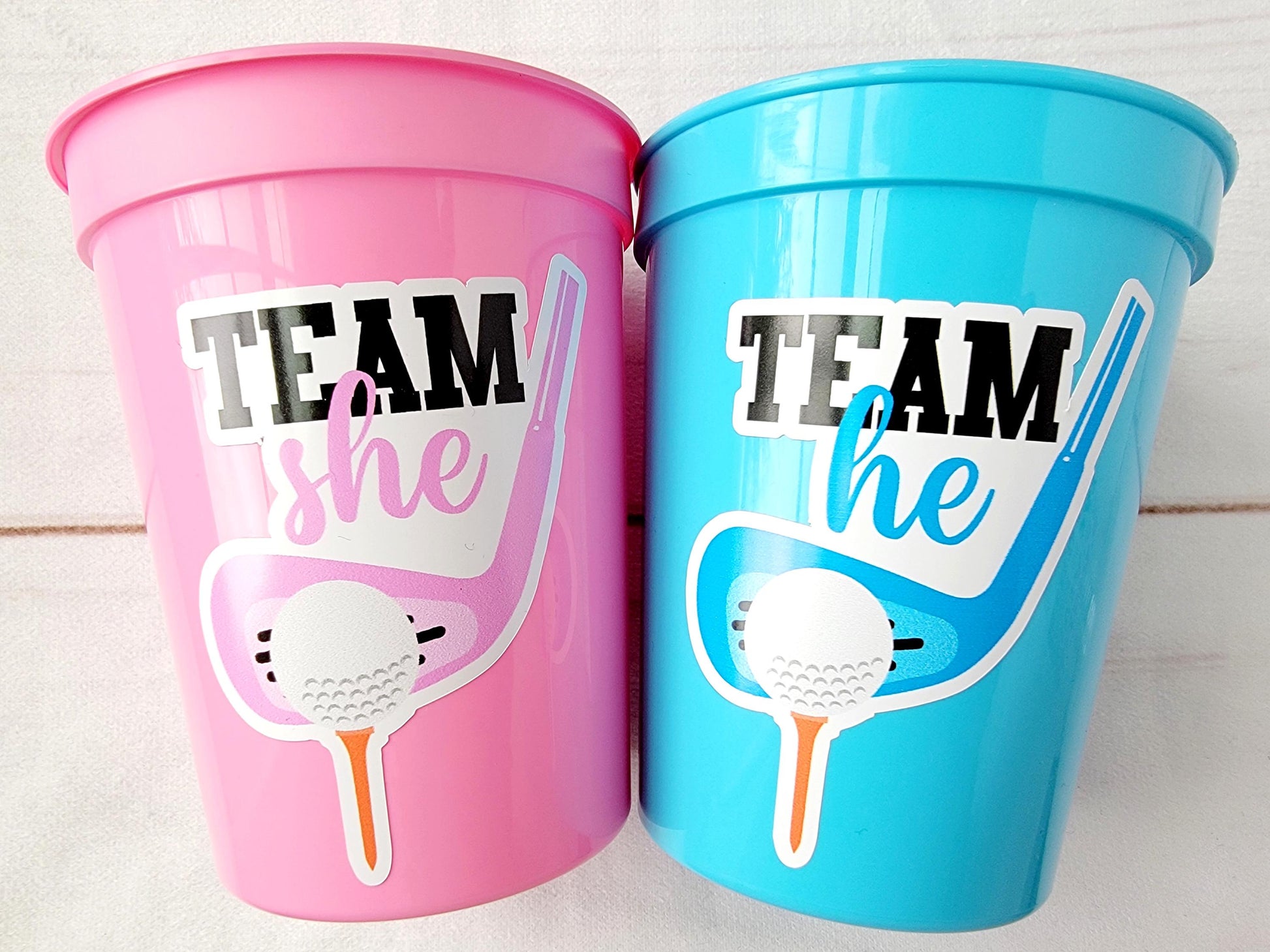GOLF GENDER REVEAL Party Cups - Golfing Party Cups Golf Baby Shower Golf Party Golf Decorations Golf Party Supplies Golfing Cups Golf Favors