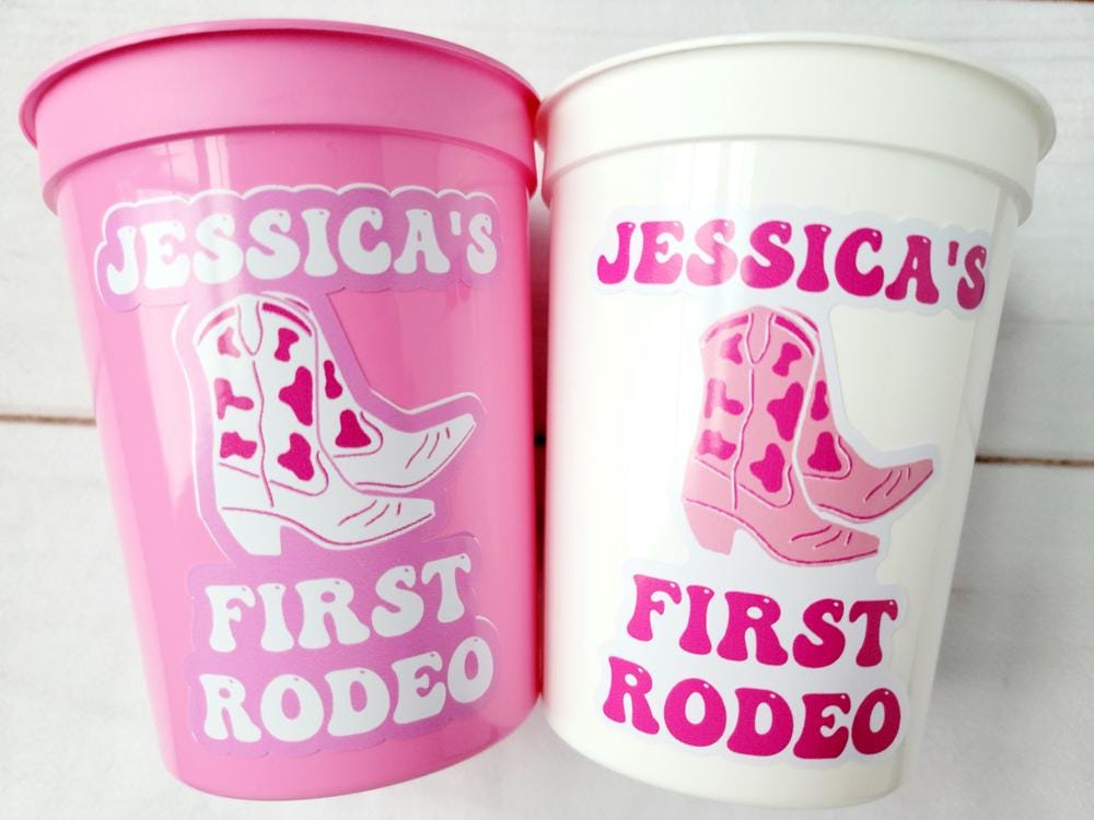 Cowgirl First Rodeo Birthday Cups, Personalized Cowgirl Cups, First Rodeo Party Cups, Cowgirl Party,Not My First Rodeo Cup, Cowgirl Birthday