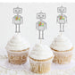 Robot Cupcake Toppers