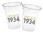 90th PARTY CUPS - Vintage 1933 Cups Best of 1933 90th Birthday Party 90th Birthday Favors 90th Party 90th Party Decorations 1933 Birthday