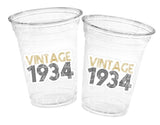 90th PARTY CUPS - Vintage 1934 Cups Best of 1934 90th Birthday Party 90th Birthday Favors 90th Party 90th Party Decorations 1934 Birthday