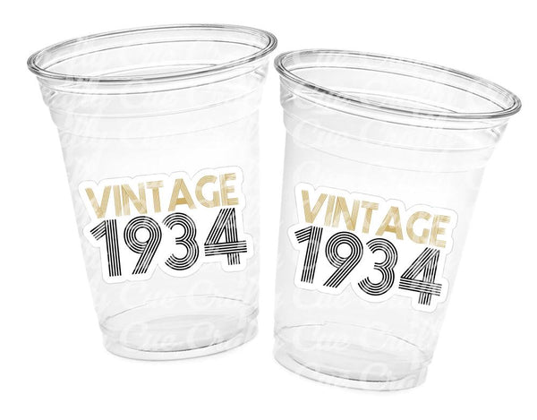 90th PARTY CUPS - Vintage 1933 Cups Best of 1933 90th Birthday Party 90th Birthday Favors 90th Party 90th Party Decorations 1933 Birthday