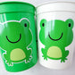 FROG PARTY CUPS - Frog Cups Frog Birthday Cup Frog Baby Shower Frog Cups Frog Birthday Frog Party Frog Party Decorations Frog Party Supplies