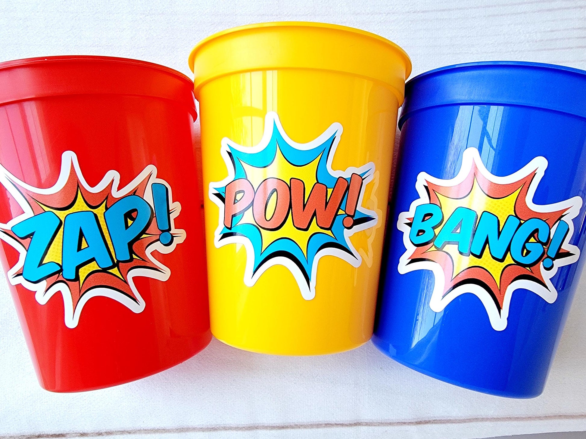SUPERHERO PARTY CUPS - Superhero Cups Superhero Birthday Superhero Party Superhero Decorations Superhero Party Favors Superhero Cup Favors