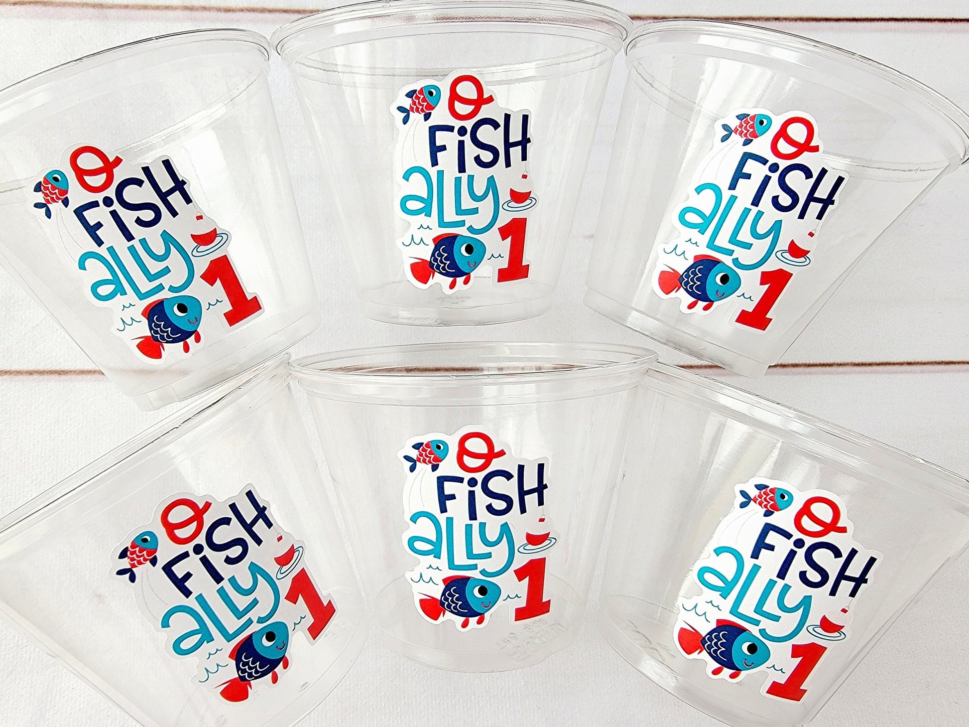 FISHING PARTY CUPS O-Fish-Ally Fishing Birthday Fishing First Birthday Party Gone Fishing Party The Big One Decorations Fish Bait Cups