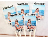 Custom 1995 Birthday Cupcake Toppers, Personalized 30th Birthday Cupcake Toppers, Vintage 1995, Birthday Decorations, Photo Cupcake Toppers