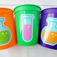SCIENCE PARTY CUPS Science Party Favors Science Birthday Scientist Party Scientist Party Favors Biology Chemistry Stem Laboratory Experiment