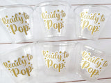 Ready to pop, pregnancy party cups, baby shower cups