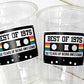 50th BIRTHDAY PARTY CUPS 50th Party Decorations 50th Party Favors 50th Birthday Cassette Tape Cups Best of 1975 Birthday Party Vintage 1975