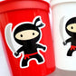 NINJA PARTY CUPS - Ninja Cups Ninja Birthday Party Ninja Party Decorations Ninja Party Supplies Ninja Treat Cups Ninja Party Favors Karate