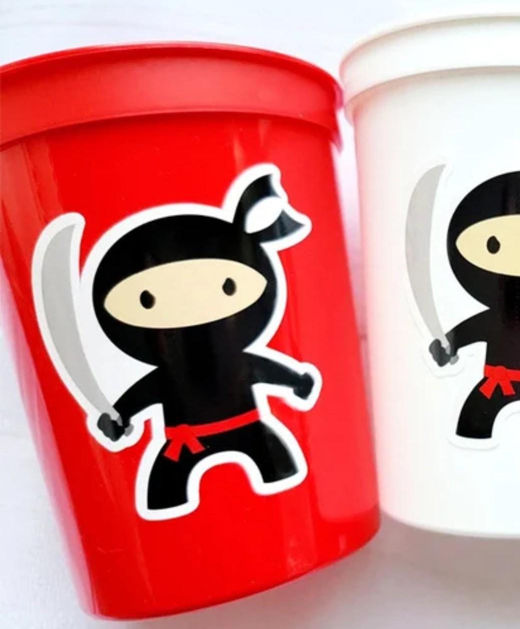 NINJA PARTY CUPS - Ninja Cups Ninja Birthday Party Ninja Party Decorations Ninja Party Supplies Ninja Treat Cups Ninja Party Favors Karate