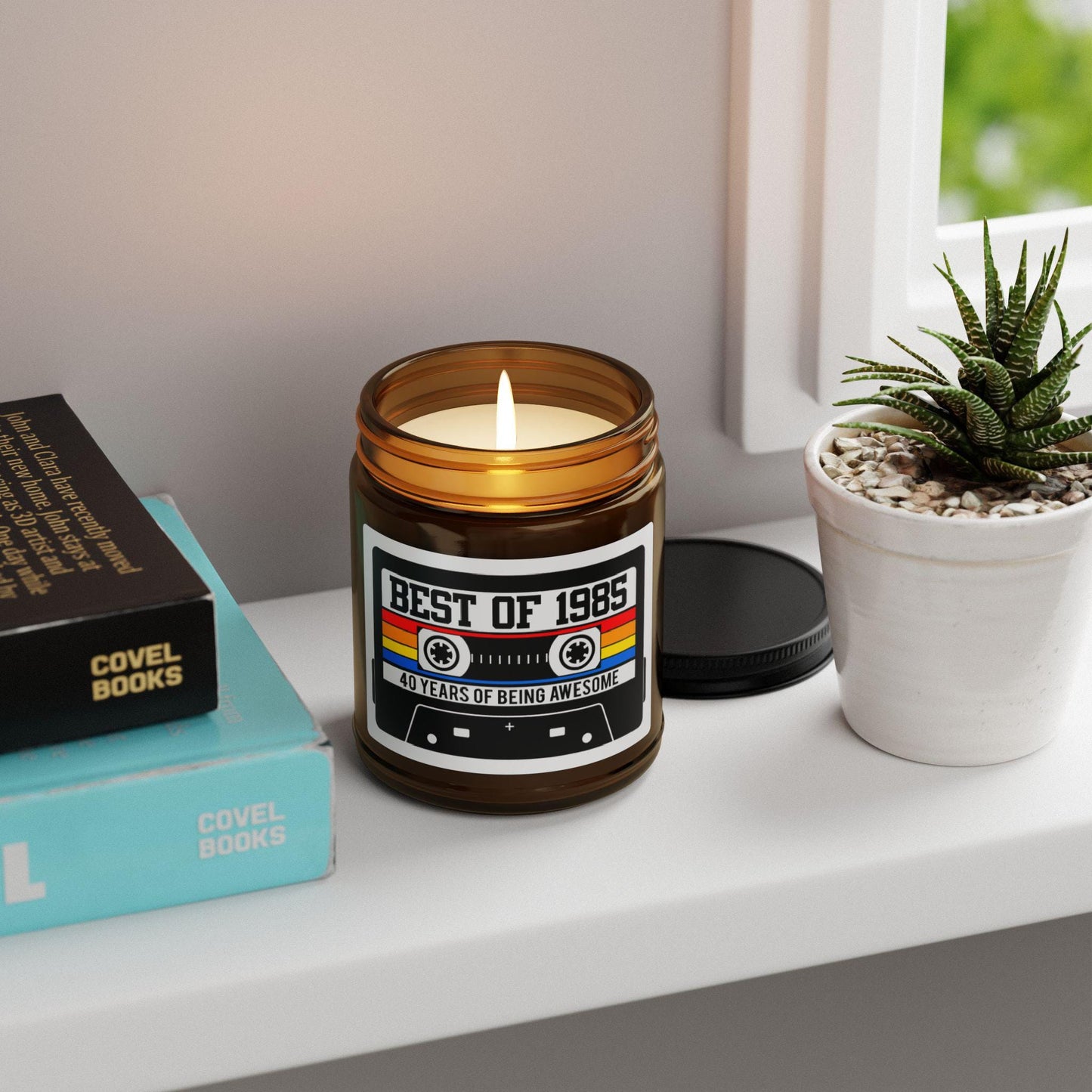 1985 Cassette Tape Candle, 1985 Birthday Candle, 50th Birthday Candle, Retro Music Lover Gift, Soy Wax, Funny Gift, Home Decor, Vintage 40th