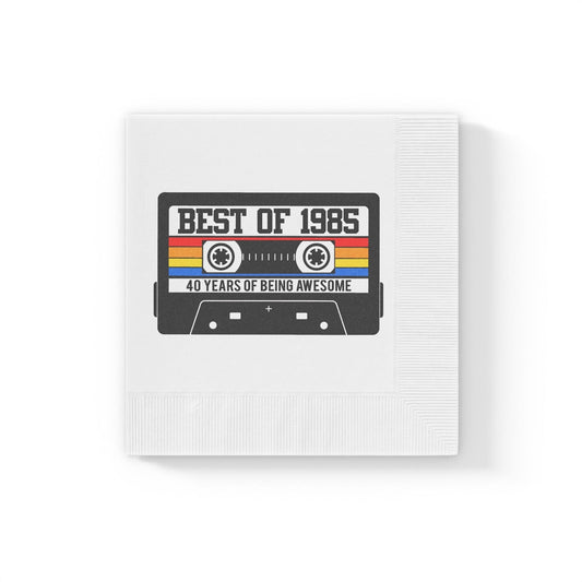 1985 Cassette Tape Napkins 1985 PARTY NAPKINS 1985 Birthday Napkins 1985 Cocktail Napkins 1985 Birthday Decoration 40th Birthday Napkins