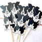 Puppy Party Cupcake Toppers - Dog Cupcake Toppers - Border Collies Cupcake Toppers
