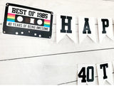 BEST OF 1985 - 40th Birthday Banner 1985 Banner 1985 Party Decorations 40th Party Decorations 40th Party Banner 40 Birthday Party Banner 80s