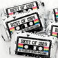 Best of 1985,1985 Party Favors,1985 Stickers,1985 Birthday,1985 Birthday Party,Cassette Tape,Cassette Tape Party,Vintage 1985,1985 Candy Stickers,Vintage 1985 Sticker,Candy Wrappers,1985 Party,1985 Birthday Favors