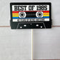 40th CAKE TOPPER Cassette Tape Cake Topper Best of 1985 Cake Topper 40th Birthday Cake Topper 40th Party Decorations 40th Vintage 1985 Party