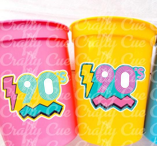 I Love the 90'S PARTY CUPS - 90s Birthday Cups 90s Party Cups 90's Decorations 90's Birthday Party 90's Birthday Party Decorations 90s